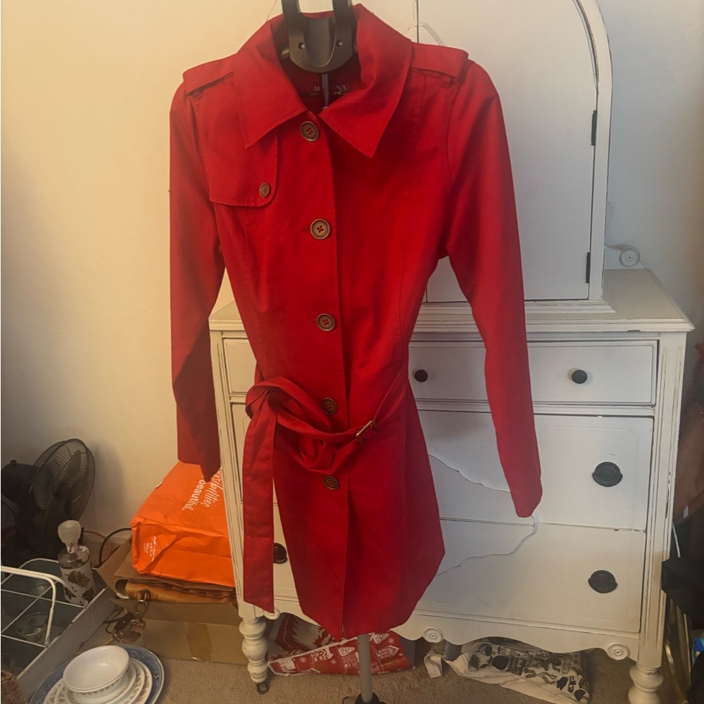 Merona Bold Red Trench Coat